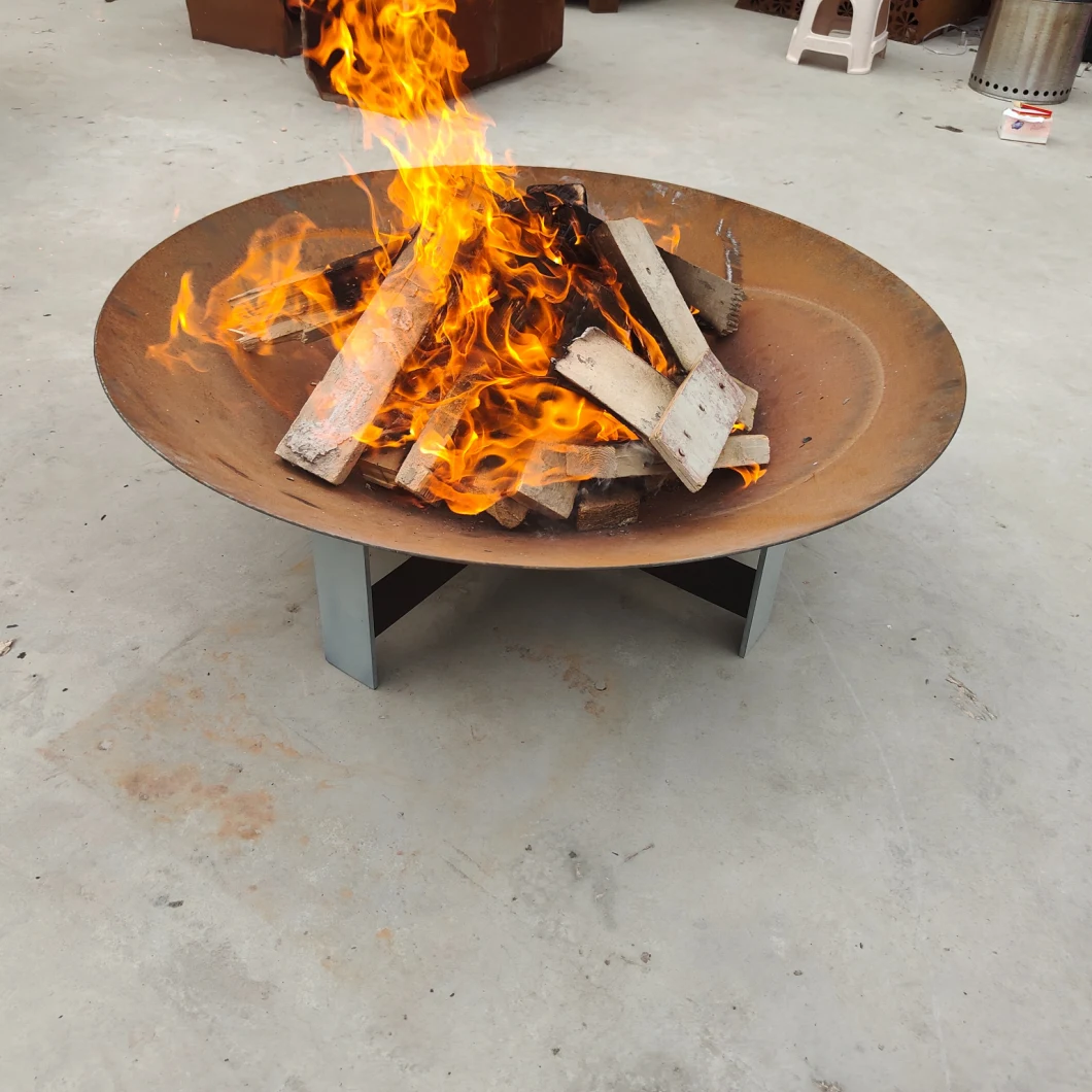 Free Standing Corten Steel Brazier Fire Pit Metal Fire Burner