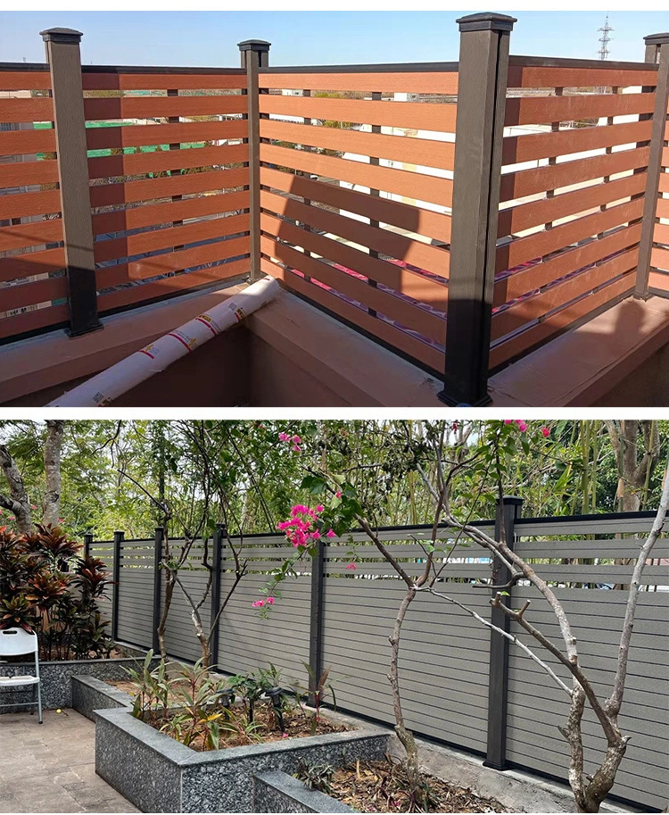 Easy DIY Construction Fencing Anti-Corrosion Outdoor Waterproof WPC Wood Composite Screen Fence