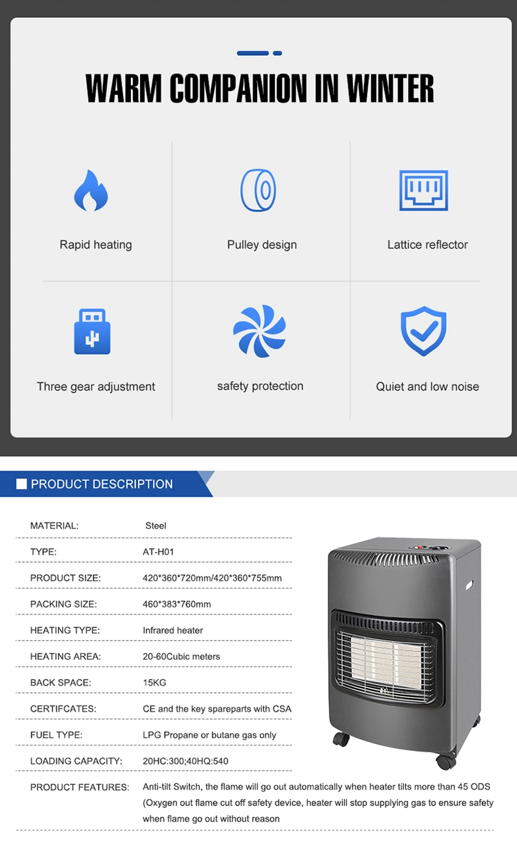 Folding Design Indoor Portable Natural Propane Gas Heater