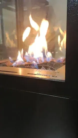 庭で使用できる、調節可能な炎と露出したガラスを備えたポータブル屋外ストーブ